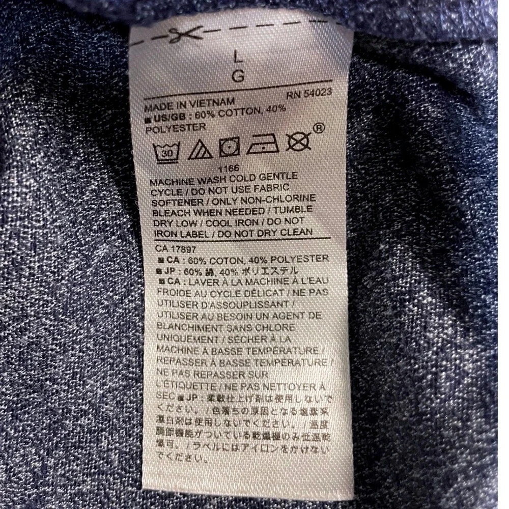 Banana Republic Quick Dry Luxury Sport Polo Shirt‎ Men's Large Blue Heathered